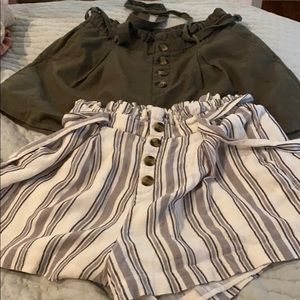 two american eagle shorts with pockets